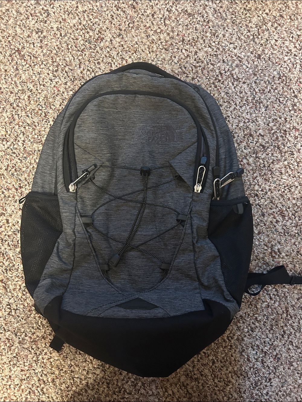 The North Face Gray & Black Everyday Backpack with Front Bungee